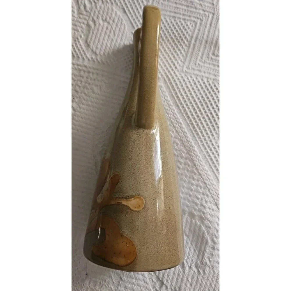 Pier 1 Kioko Oil Bottle / Vase  Hand Painted Stoneware MCM  Abstract NWOT